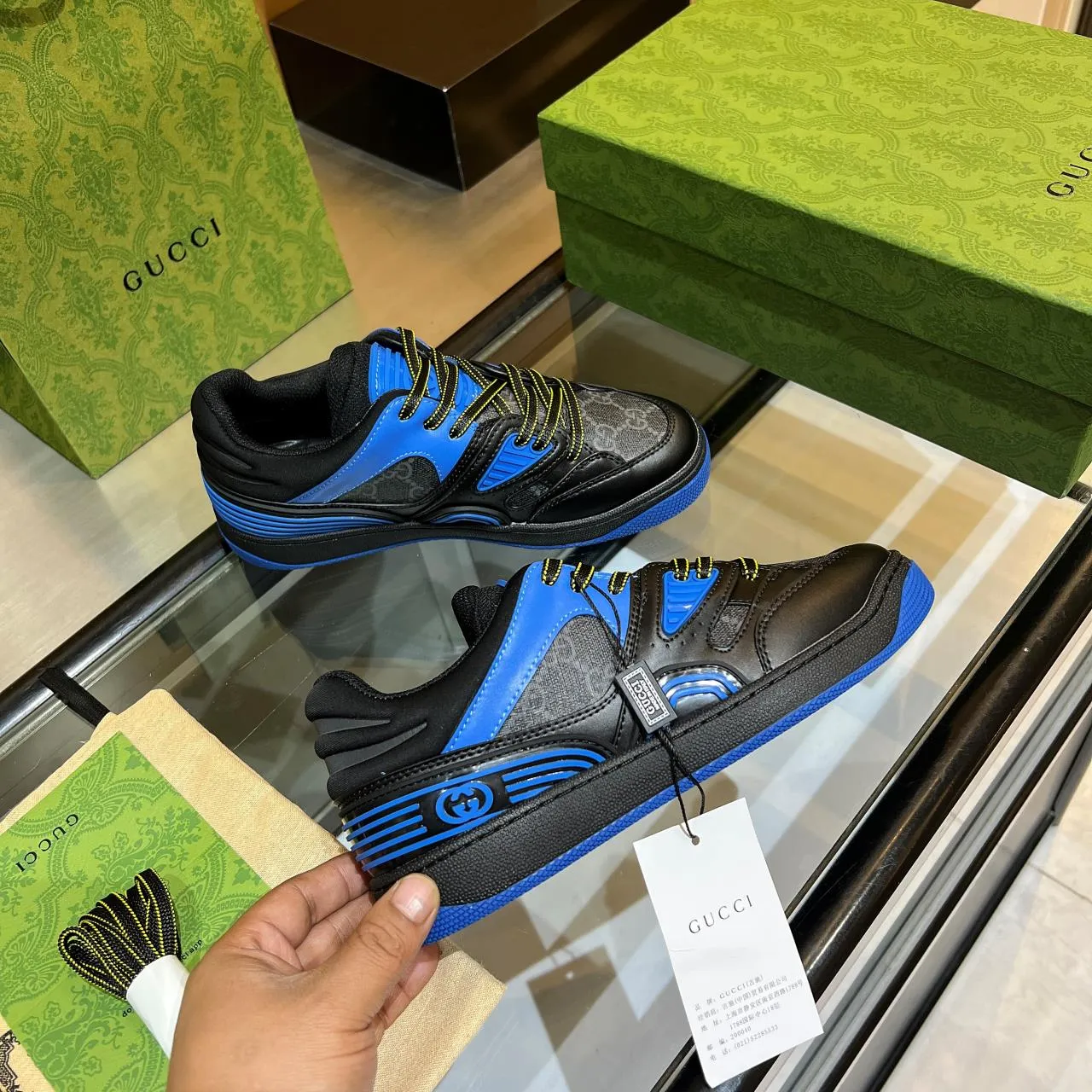 👟👟Ex-factory price 600👟👟 Men's size +10 high version, the top version of 2022 Gucci low-top sneakers! The new colors are reproduced one to one. New style for early spring, creating a perfect style💣💣💣street style🔥🔥🔥cool and trendy C-level fashionable outfit with a retro and futuristic feel🌹🌹🌹classic boot shape + British color-blocking design, super eye-catching. Various leather splicing, original reverse mold last type, imported high-end knitting needles showing exquisite texture! Open mold to customize high-density TPU outsole. 15 colors come out first. Size: Female 35-41 Male 39-46